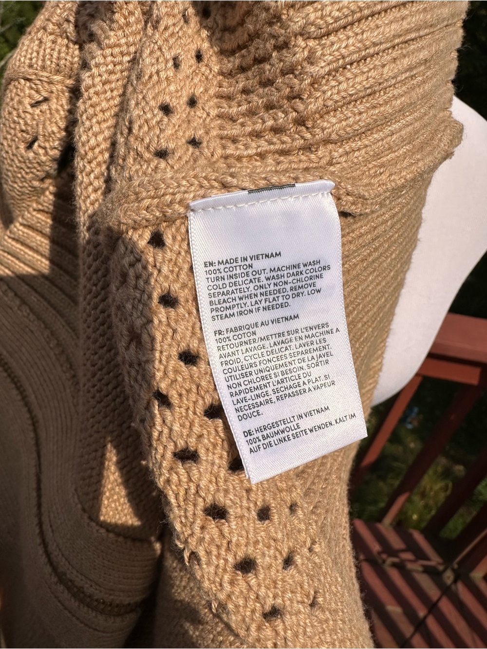 NWT! Lands' End Drifter Cotton Zip-Up Cardigan - Picture 5 of 5